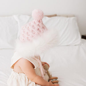 Blush Fur Pom Bonnet - Sitters