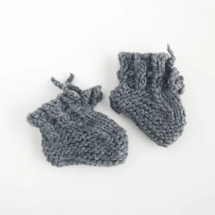 Pixie Bonnet + Booties - Charcoal
