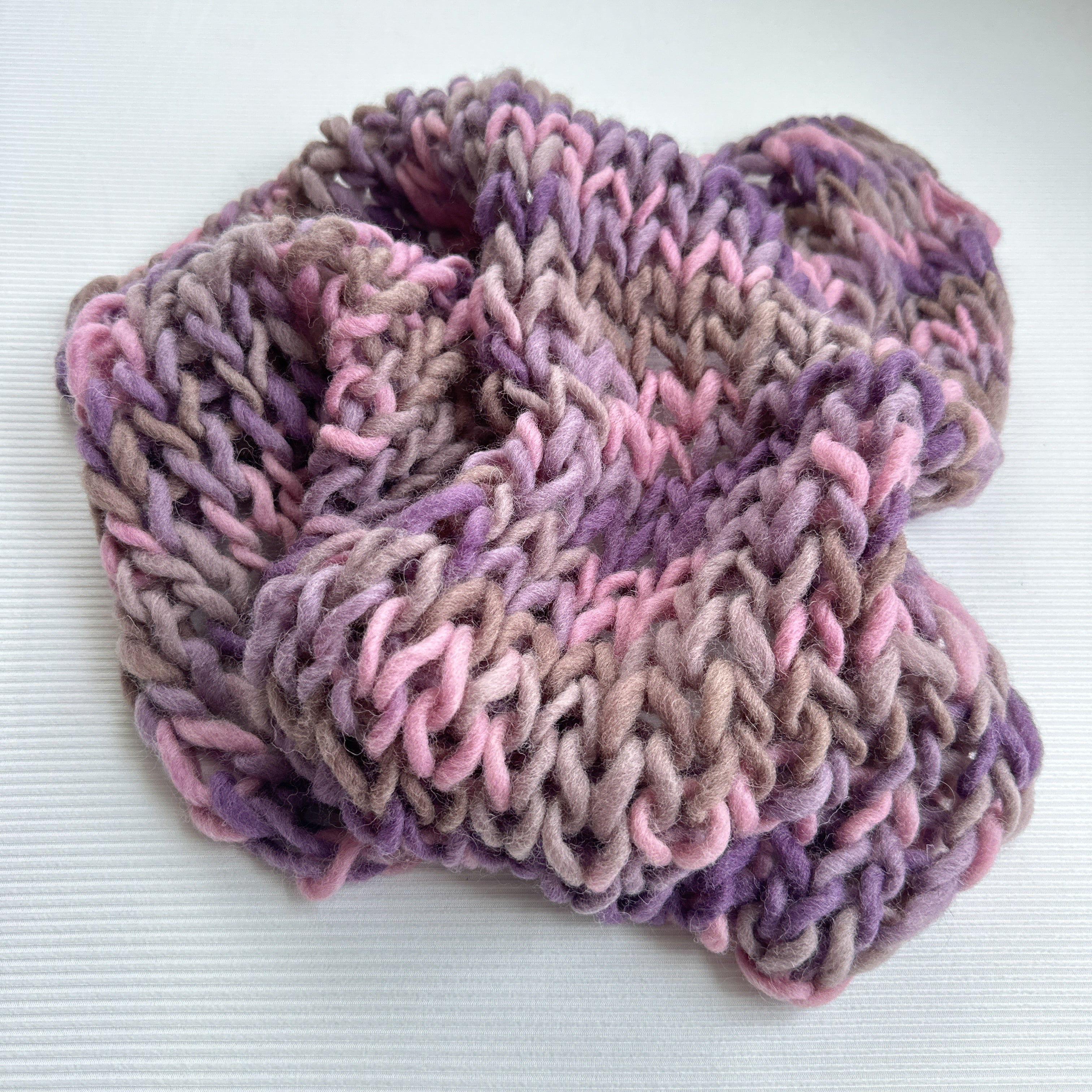 Blush & Lavender Chunky Knit Basket Layer