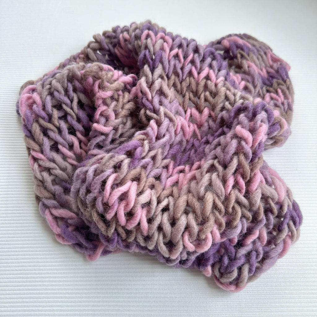 Blush & Lavender Chunky Knit Basket Layer