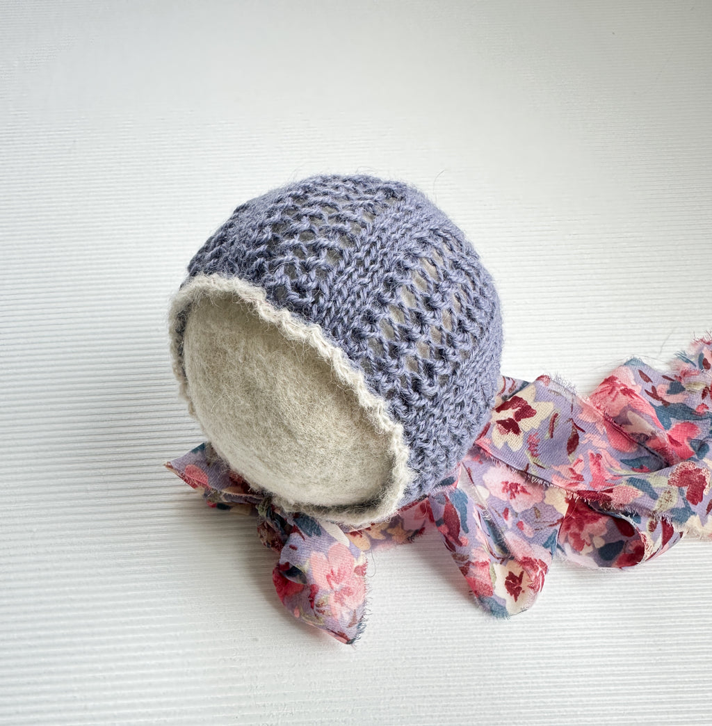 Lavender Blossom Bonnet - 6 months