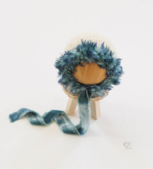 Fur Bonnet - Blue