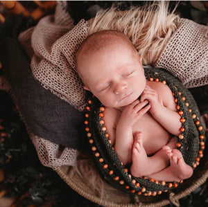 Beaded wrap & bonnet set - Conifer - K2CBlooms