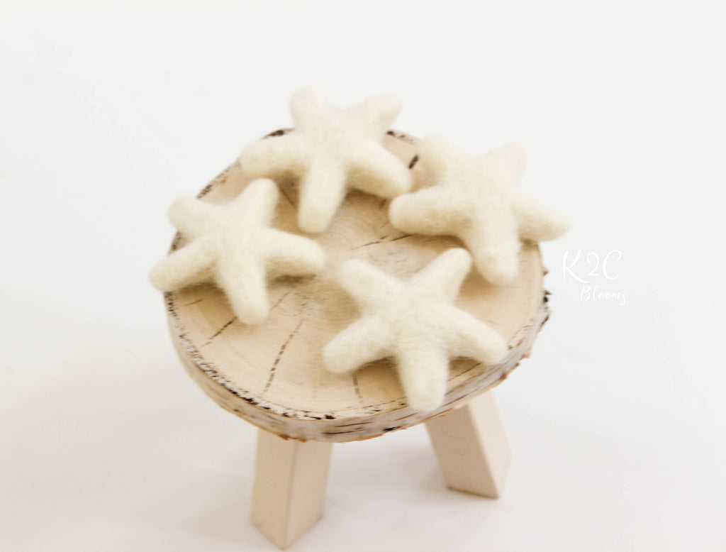 Felt Stars - Ivory - K2CBlooms