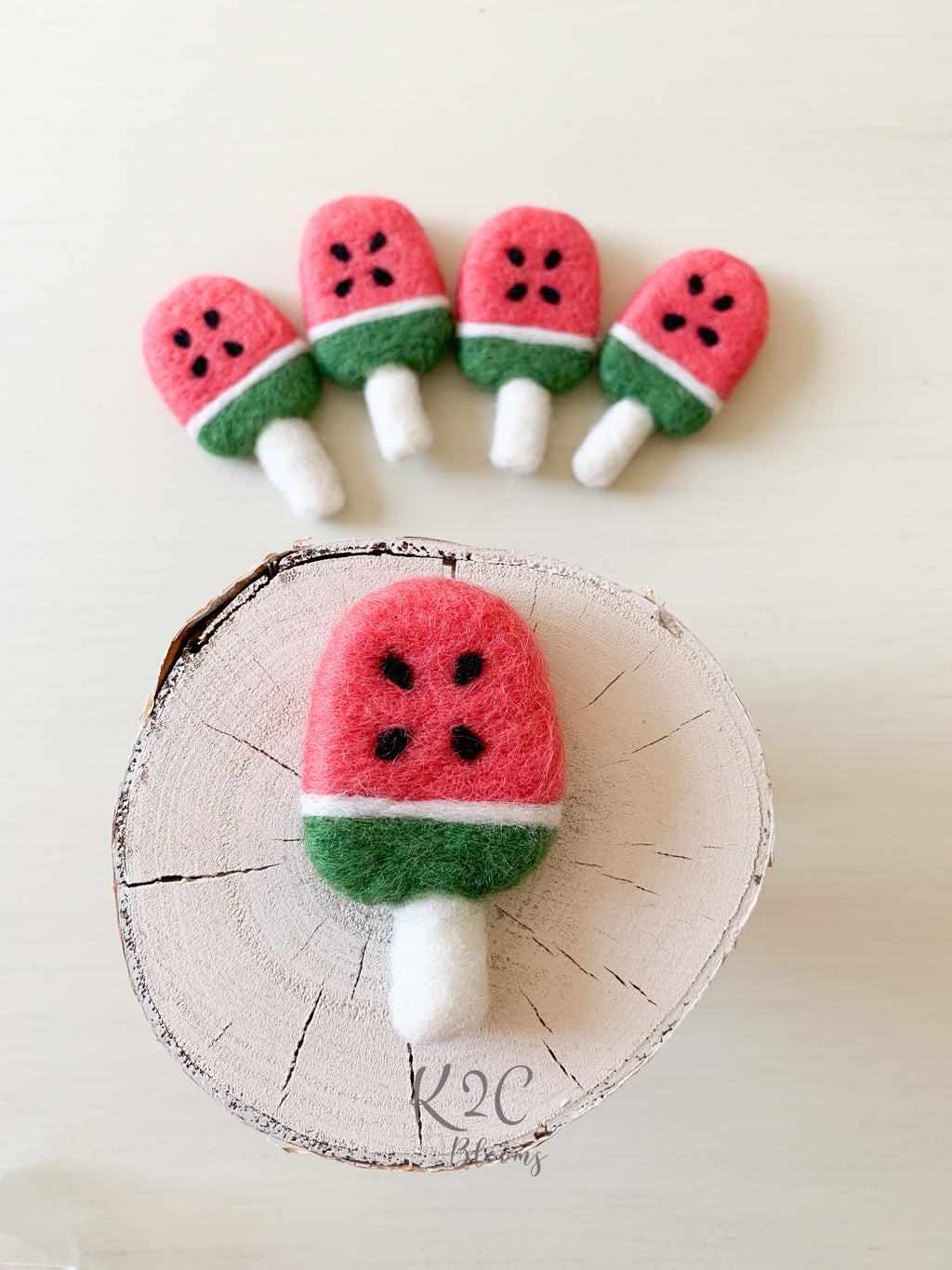 Felt Watermelon pops