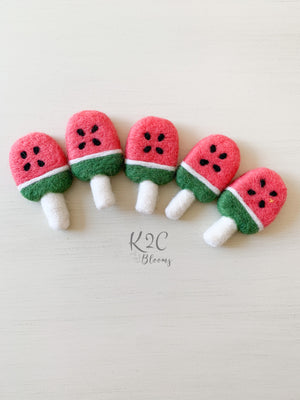 Felt Watermelon pops