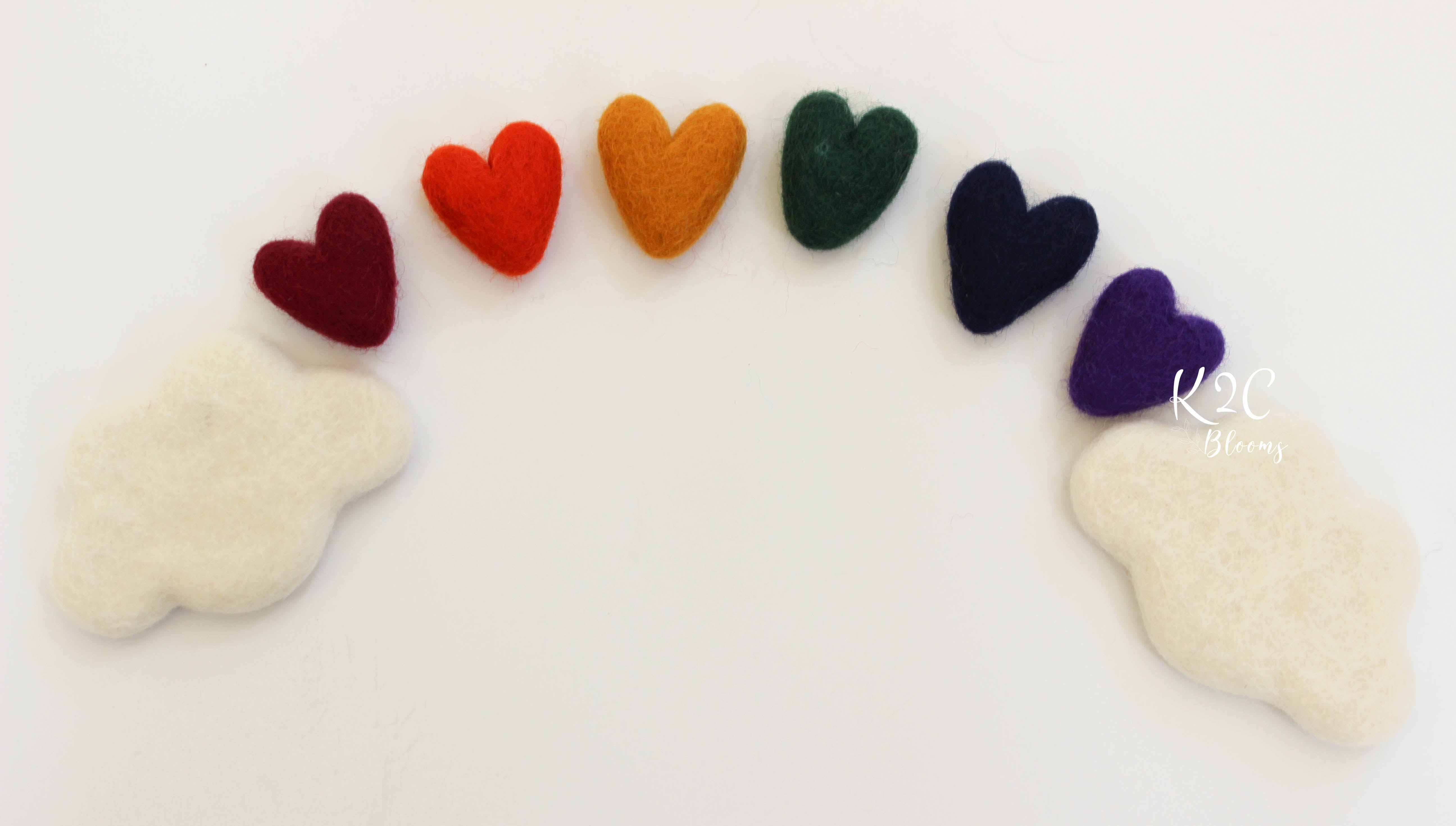 Rainbow hearts & Clouds - K2CBlooms